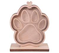 Qusinfc Wood Pet Hair Keepsakes Box Dog Cats Sculpture for Customizable Pet Name Memorial Display Home Tabletop Decors Personalizing Hair Memorial Box