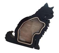 Qusinfc Wood Pet Hair Keepsakes Box Dog Cats Sculpture for Customizable Pet Name Memorial Display Home Tabletop Decors Personalizing Hair Memorial Box