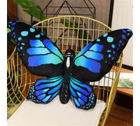 QUSLIMY Colorful 3D Butterfly Pillow Decorative,Butterfly Shaped Throw Pillow Seat Pad Stuffed Animal Plush, Animal Throw Pillow Print Pillow Stuffed Cushion,Bed Bedroom Couch Bedroom (Blue)