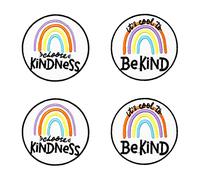 Qusmeiyici 4Pcs It's Cool to Be Kind Patches Choose Kindness Embroidered Applique Patches, Sew on Patches Iron on Patches for Clothing Jackets Jeans Backpacks Hats Arts Craft Sew Making