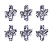 Qusmeiyici 6Pcs You are Safe with Me Embroidered Applique Patches, Sew on /Iron on Patches for Clothing, Jackets, Jeans, Backpacks, Hats, Arts Craft Sew Making