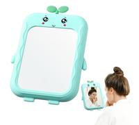 Qusmeiyici Blue Grass Desktop Mirror for Girls Portable Cute Makeup Desk Mirror with Stand Travel Beauty Cosmetic Mirror Grass Styling for Tabletop Bathroom Shower