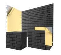 Qussedser 12 Pack Acoustic Panels with Self Adhesive, 12 X 12 X 0.4inch Soundproof Wall Panels for Home Studio Office Decor Black