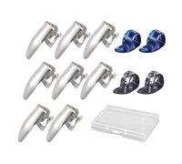 Qussedser 12Pcs Steel Finger Picks Set Finger Picks Adjustable Bass Finger Picks Stainless Steel Finger Picks and Thumb Picks