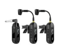 Qussedser 2-In-1 UHF Saxophone Microphone System, Wireless Microphone Transmitter Receiver 100 Ft Transmission Guitar Audio Mixer