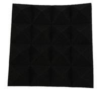 Qussedser 25X25X5Cm Soundproof Sponge,Acoustic Foam Panel Stop Absorption Studio Ktv Sound For Home Decor Art Bedroom Bathroom Living Room Tv Background(Black)