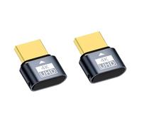 Qussedser 2Pcs -Compatible Dummy Plug 4K HDR Virtual Monitor EDID Headless Ghost Emulator Support 4k 60Hz 1080 120Hz B
