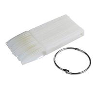 Qussedser 40Pcs Fan Shaped Nail Art False Tips Polish Gel Color Practice Display Showing Card Sticks Manicure Tool Beige