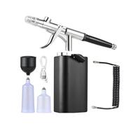 Qussedser 40PSI High Pressure Airbrush Kit Cordless Handheld Air Brushes with 0.3mm Tip with Compressor for Painting/Tattoo Easy Install Easy to Use