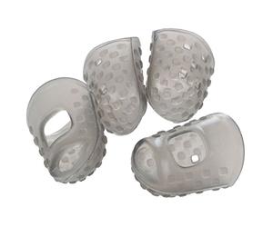 Qussedser 4pcs New Soft Silicone Guitar Thumb Finger Picks Protector Fingertips (Gray XXS)