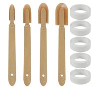 Qussedser 4PCS Rubber Caulking Tool,Caulking Spatulas Caulk Finishing Tool,Caulk Remover Tool for Tiles Sink Joint Skirting,B