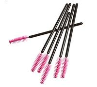 Qussedser 50pcs Disposable Eyelash Brush Cosmetic Makeup Tool Fuchsia