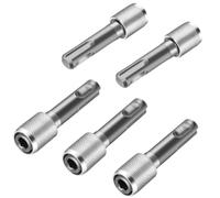 Qussedser 5PCS SDS-Plus Drill Chuck Adapter, SDS Plus Bit Adapter to 1/4 Inch 6.35mm Hex Socket Steel Drill Holder, Drill Bit, Easy Install