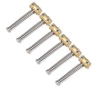 Qussedser 6Pcs Guitar Compensated Bridge Brass Saddles Set Guitar Replacement Parts Accessories