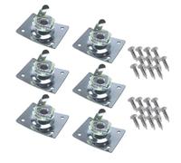 Qussedser 6Pcs Square Guitar Input Jack,Guitar Output Jack Plate, Bass Guitar Jack Socket, Electric Guitar Accessories Silver
