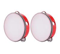 Qussedser 8-Inch Wooden Round Tambourine for Kids and Adults, Suitable for Beginners and Professional Tambourine Players Easy Install