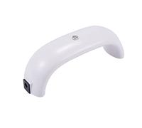Qussedser 9W Mini LED UV Lamp for Nails Dyer Gel Polish Drying Led Lamp Gel 3/6 Leds UV Nail Dryers Manicure Machine Nail Art Tools（white）