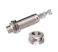 Qussedser A1347 1 Piece Guitar Bass End Pin Output Jack 1/4 inch Mono or Stereo Applications Silver