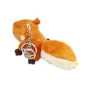 Qussedser B Cute Mini Squirrel Plush Toy Doll Pendant Decoration Keychain Keyring Backpack Oversized Tail Squirrel Birthday Gift Easy Install