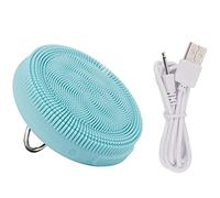 Qussedser Blue Usb Silicone Beauty Face Cleanser Washing Massager Brush Hand Ring Waterproof Charging Cleansing Instrument Skin Care