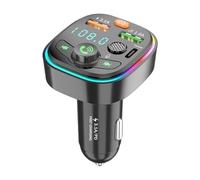 Qussedser Bluetooth Car Adapter, Bluetooth Fm Transmitter Wireless Modulator Fast Car Charger MP3 Player Radio Kit for Car Stereo