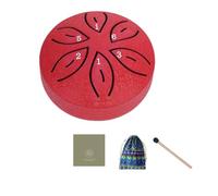 Qussedser Children'S Musical Instruments Orff Instruments Crafts Mini Hollow Drum 3 Inch 6 Tone Red