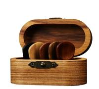 Qussedser Grooved Guitar Picks, Wooden Guitar Picks, Wooden Guitar Picks for Electric, Acoustic or Bass Guitar,F