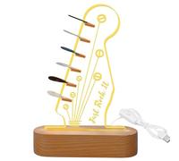 Qussedser Guitar Pick Display,Luminous Pick Storage Rack,for Acoustic Electric Bass Ukulele Violin Oval Base