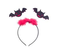Qussedser Halloween Bat Headband Day of the Dead Sequins Hairband Cosplay Costume Headpiece for Adult Kids Stage S Headwear Black