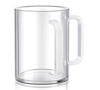 Qussedser Hand Washing Cup with Dual Handles Acrylic Washing Cup for Netilat YadayimNegel Vasser Wash Cup Handles for Jewish White