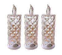 Qussedser LED Flameless Candle Reusable Plastic Candle Lamp Tealight-Night Lights for Wedding Valentine'S Day Christmas Decors A Easy to Use
