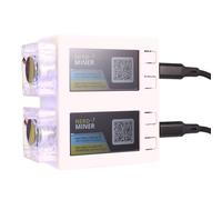 Qussedser NerdMiner V2 Miner 78KH/S*2 Dual Screen BTC Solo Lottery Miner Bitcoin Nerd Miner Miner with Luminous Fan B