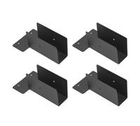 Qussedser Outdoor Pergola Rafter Bracket Joist Hanger Deck Railing Bracket Connector for 2X4 Or 2X6 (Black) 4 Pack