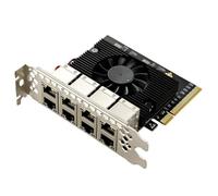Qussedser PCIE X8 Ports Gigabit Ethernet Controller Card 1x 1000Mbps NIC RTL8111H Chips for Desktop Industrial Camera Control