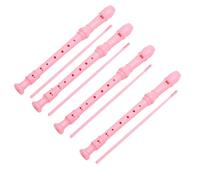Qussedser Pink ABS Recorder Treble 8-Hole Musical Instrument Flute Children Adult Beginners Entry-Level Flute Instrument