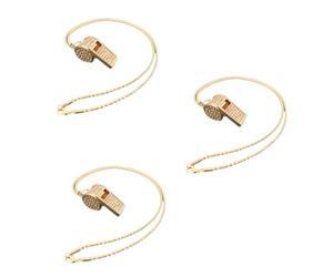 Qussedser Skin Color Necklace Style, Exquisite Diamond-Encrusted Referee Whistle, Cute Rhinestone Whistle, Metal Whistle