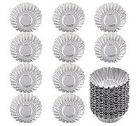 Qussedser Tartlet Molds 30 Pieces of Egg Tart Mold for Pudding Muffins Cakes