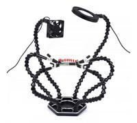 Qussedser Third Hand Soldering PCB Holder Tool Helping Hands Crafts Hobby Welding Station USB DC Cooling Fans 6pc Flexible Arms B