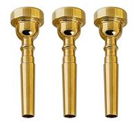 Qussedser Trumpet Mouthpiece 7C 5C 3C Trumpet Mouthpiece Set Replacement Musical Instruments Accessories (3 Pack) Golden
