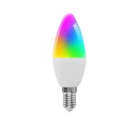 Qussedser Tuya E14 Smart Bulb Dimmable Five-Way Spiral Candle Bulb WiFi RGB Bulb Remote Control and Voice Control 7W