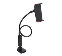 Qussedser Universal Adjustable Portable Phone Holder Stand for Guitar Support Holder Musicians Guitar Stand Black