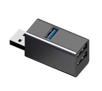 Qussedser USB Hub Plug Play Data Hub Anti-Interference USB Docking Station HUB 3 Ports USB3.0 Expander Sturdy USB Laptop Docking Station 3-In-1 USB 3.0 Hub Adapter Laptop Accessory