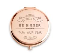 QUSTGO Inspirational Gift for Women Girls Her, Personalised Compact Mirror for Teen Adult, Custom Encouragement Small Mirror for Christmas, Secret Santa, Stocking Filler, Graduation, Birthday