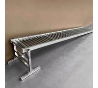 QUSYZD Adjustable Height Unloading Conveyor with Stainless Steel Rollers & Frame for Efficient Material Handling in Woodworking and Packaging 1m/3.3ft,W 40cm(16 In)-1m/3.3ft