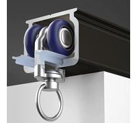 QUSYZD Aluminum Room Divider Curtain Track, 0.9-15M Ceiling Hanging System With Silence Strip& Slide Rollers for Beauty Hospital Dressing Rooms Drapes Privacy, Blackout Cur,Black-4.5m/14.7ft