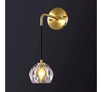 QUSYZD Bedside, Brass Wall Light with Crystal Ball Lampshade, G9 Lighting Fixture, Corridor Decorative Wall Sconce, Modern Simple s for Bedroom, Living Room,