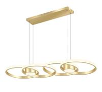 QUSYZD Dimmable 3T 4-LED - Adjustable Height Black & Lamp for Dining Room, Kitchen Island,Gold
