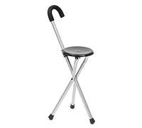 QUSYZD Folding Stool, Aluminum Alloy, with Plastic Seat, Non-Slip Tripod, Elderly Outdoor Hiking, Portable, Black Crutes decorate,
