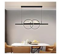 QUSYZD Modern LED Ceiling s for Dining Room Table - Minimalist Strip Lighting for Living Area - Enhance Your Experience,Black-Cold White