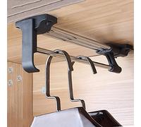 QUSYZD Retractable Closet Pull Out Rod,Adjustable Wardrobe Clothes Extendable Wardrobe Rail Tube Clothing Mount Wardrobe Hanger,353mm